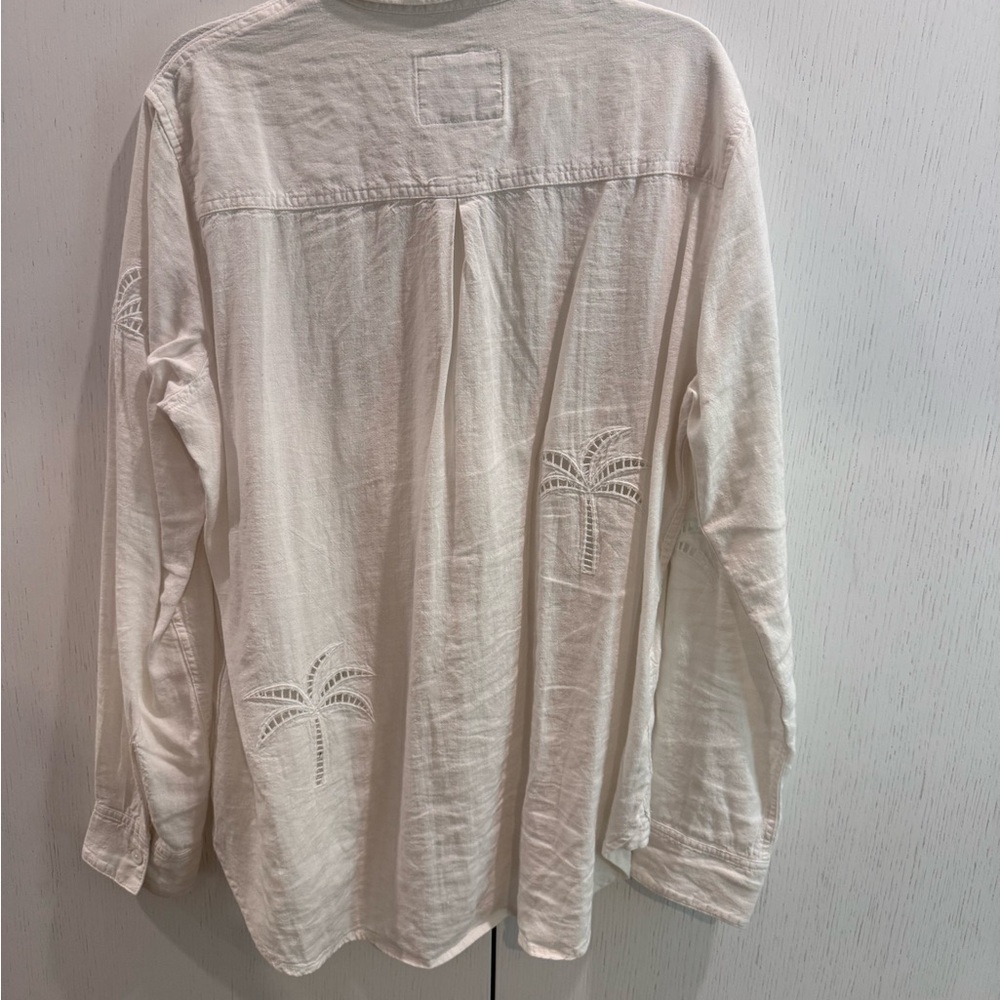 The Rails Embroidered Palm-Print Button-Up Shirt - Picture 3 of 4
